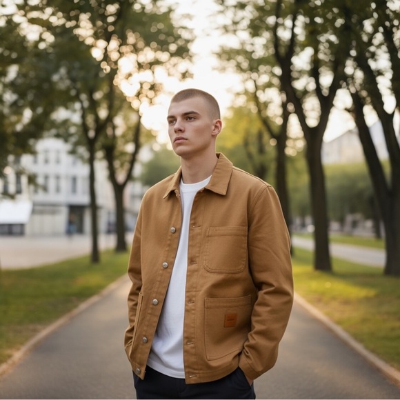 Sandro Other - Sandro Workwear Jacket XXL Camel NWT - Designer Chore Jacket, Mens Casual